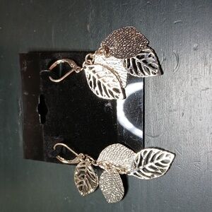 Elegant Silver Leaf Earrings